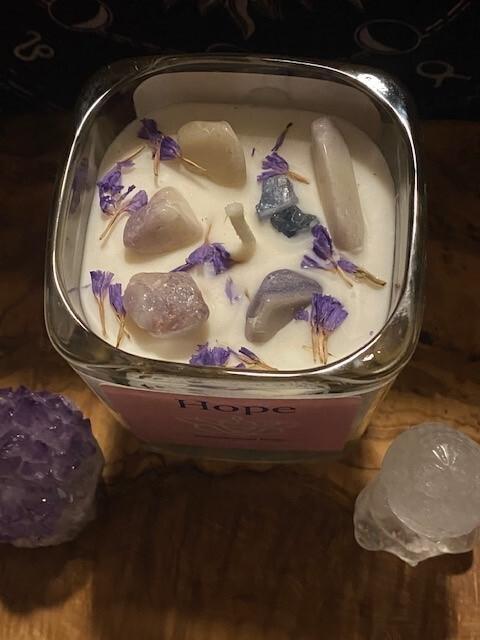 Blissful Collections by Victoria - Hope Candle 10 oz Cube w/ Lid - 5205