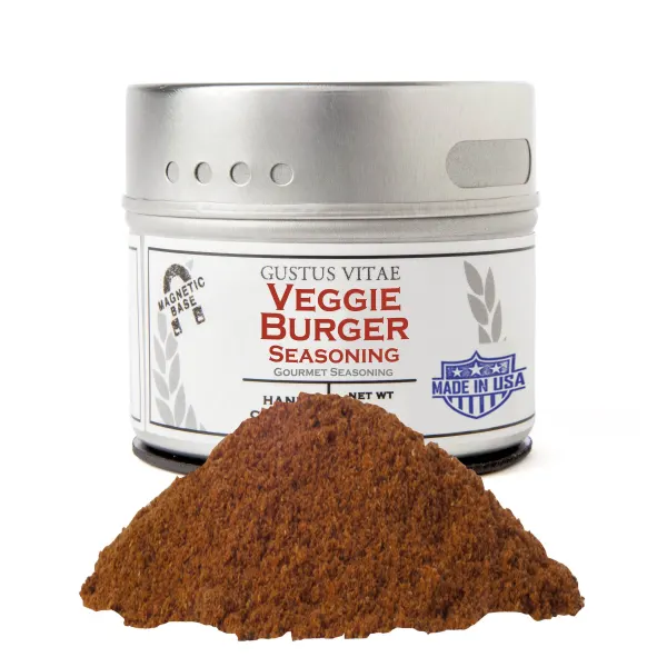 Gustus Vitae Veggie Burger Seasoning  Tin