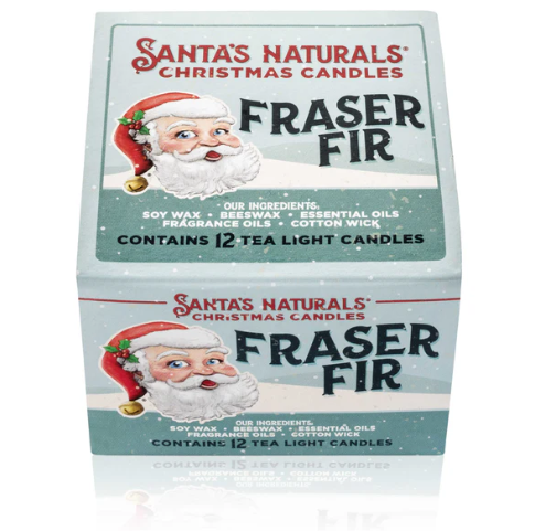 Murphy's Naturals - Santa's Naturals - Fraser Fir Tea Light Candles 12 Count - SN004-FF-C6