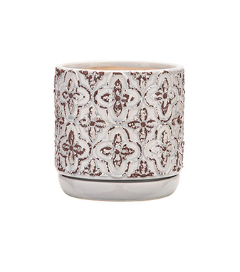Southern Patio - 6" French Rustic Planter - White - 81250881