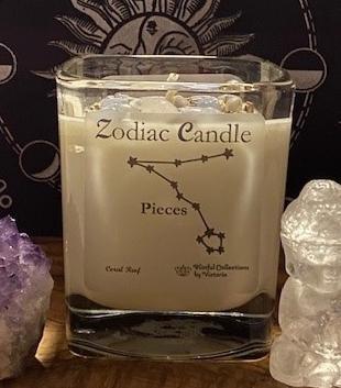 Blissful Collections by Victoria - Pisces Candle 10 oz Cube w/ Lid - 1212