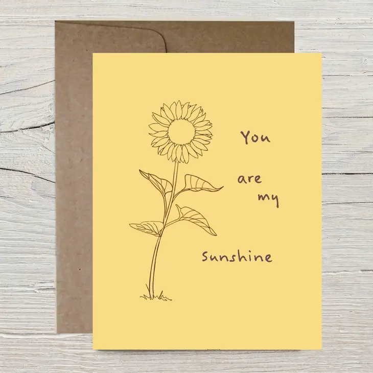 Raven's Edge - Sunflower Plantable Seed Card - You Are My Sunshine