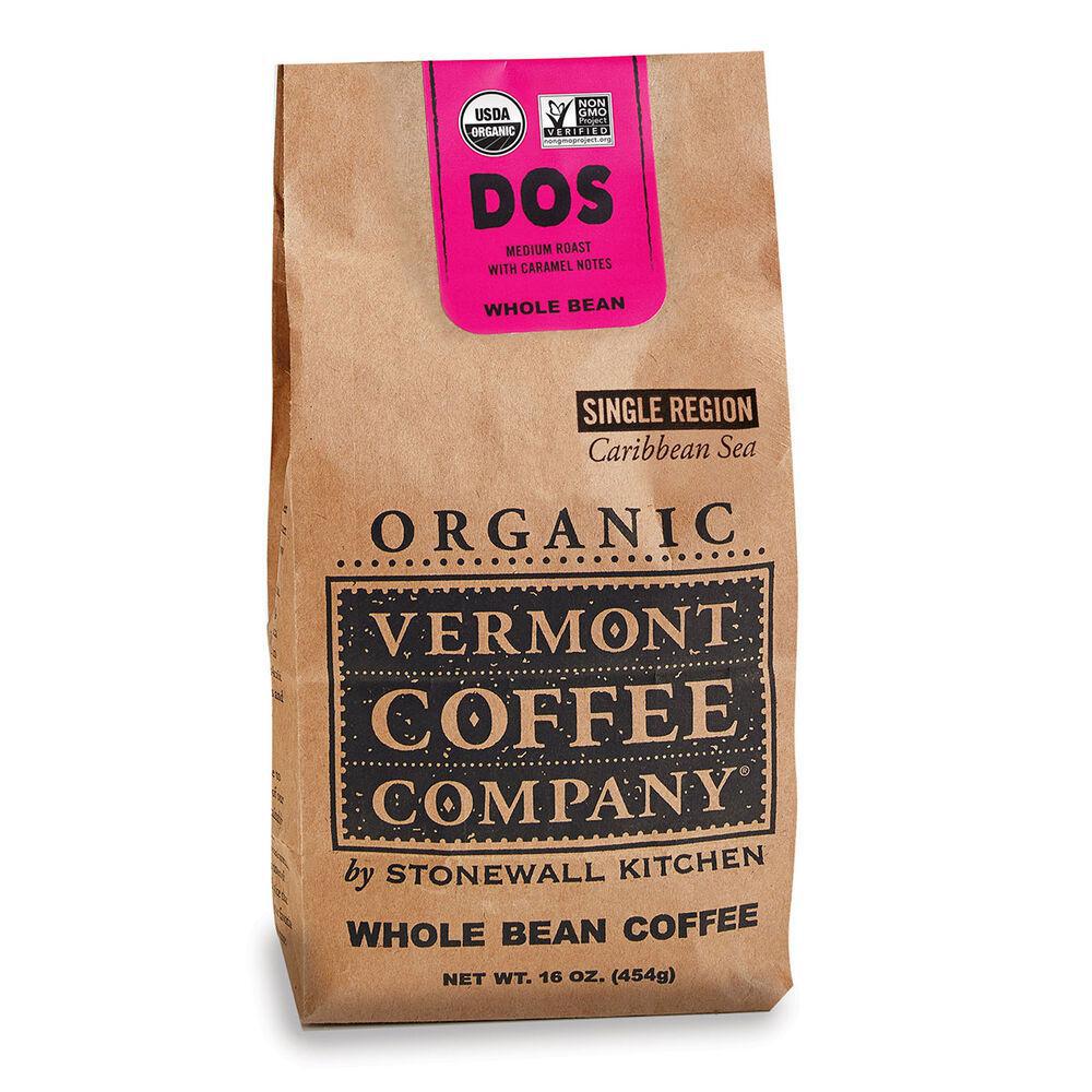 Stonewall Kitchen Vermont Coffee Organic Dos Whole Bean - 16 oz bag 381608 DISSVF