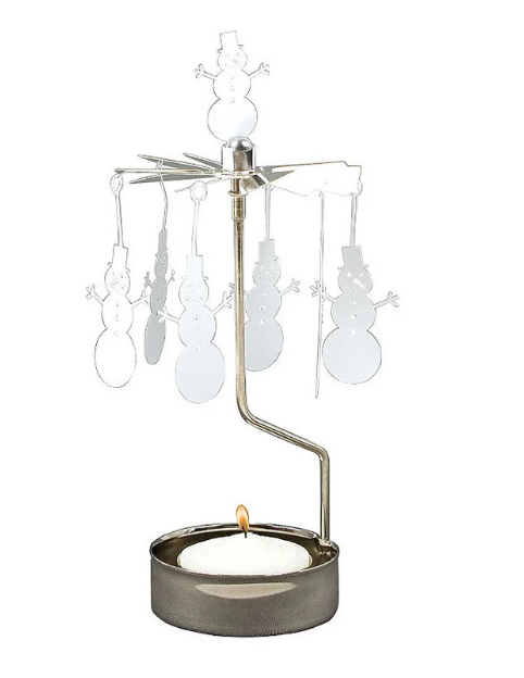Rotary Candleholder - Snowman White - 90-AN740