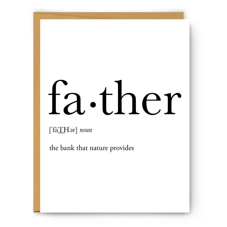 Footnotes - Father Definition - Father's Day Card - FN0398C