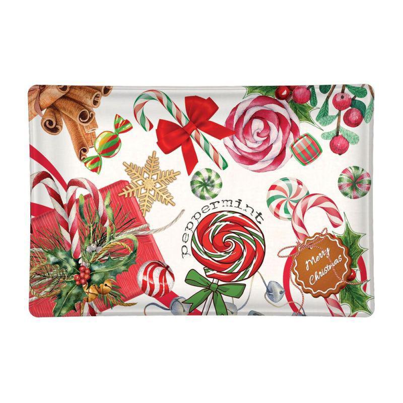 Stonewall Kitchen - Michel Design Works - Peppermint Rectangular Glass Soap Dish - 818347