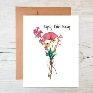 Raven's Edge Studio - Plantable Birthday Card | Wildflower Card | Rustic Bouquet