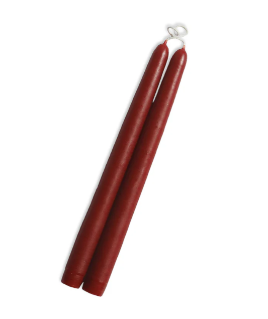 Mole Hollow - 12" Standard Taper Candles - Paprika - 22382