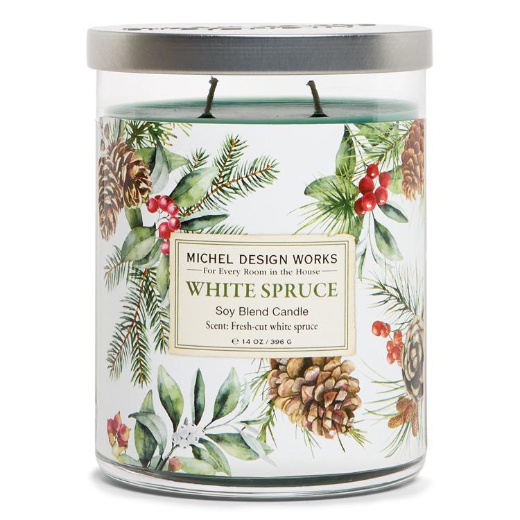 Stonewall Kitchen - Michel Design Works - White Spruce Medium Tumbler Candle 14 oz - 880362
