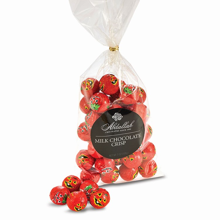 Abdallah Candies - Foil Milk Chocolate Crisp Halloween Balls 7 oz - 7890H  DISSVF