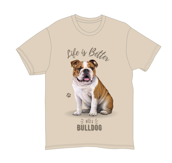 E & S Pets Comfort Threads Bulldog, T-shirts XXL 620-8-XXL