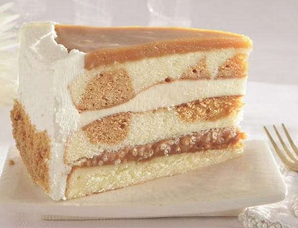 Salted Caramel Vanilla Crunch Cake by the slice