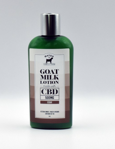 Bates Family Farm - 4oz CBD Goat Milk Lotion - Cedar 500MG