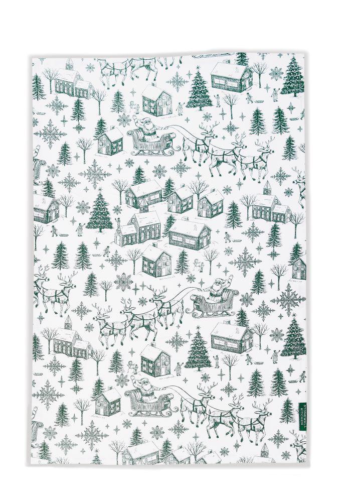 Stonewall Kitchen - Christmas Toile Tea Towel 610396 DISVEN