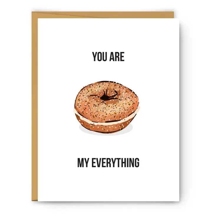 Footnotes - You Are My Everything (Bagel) - Love & Friendship Card - SF0112C