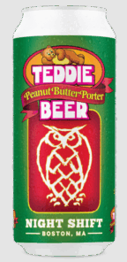 Night Shift Brewing - Teddie Bear Peanut Butter Porter - 16 oz 4 Pack Cans - 608004