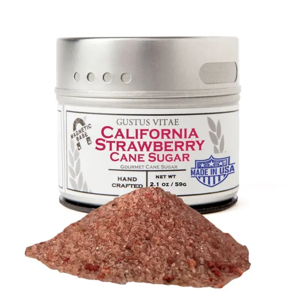 Gustus Vitae California Strawberry Cane Sugar  Tin DISVEN
