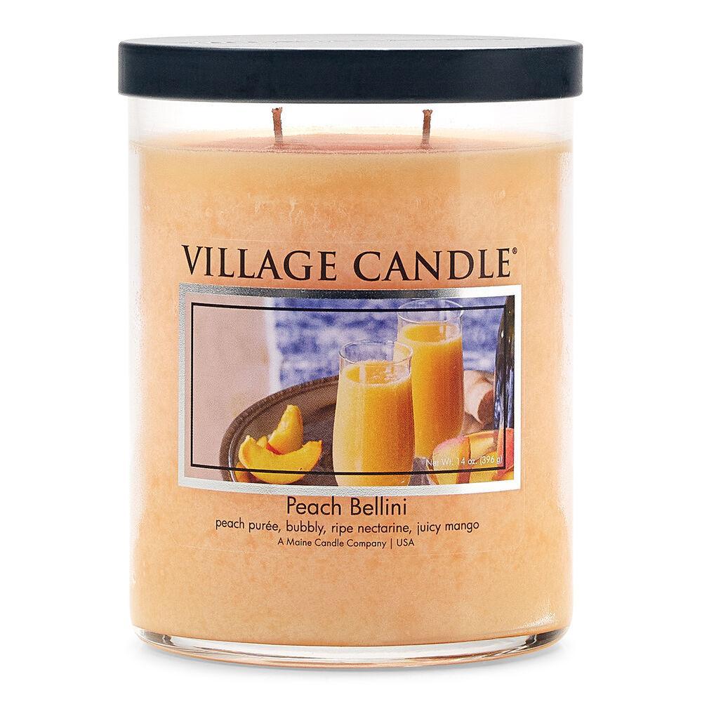 Stonewall Kitchen - Village Candle Peach Bellini - Medium Apothecary 14 oz Jar 4160284 DISSVF