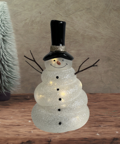 Glitter Snowman Lantern – Small - 89755 / 81653595