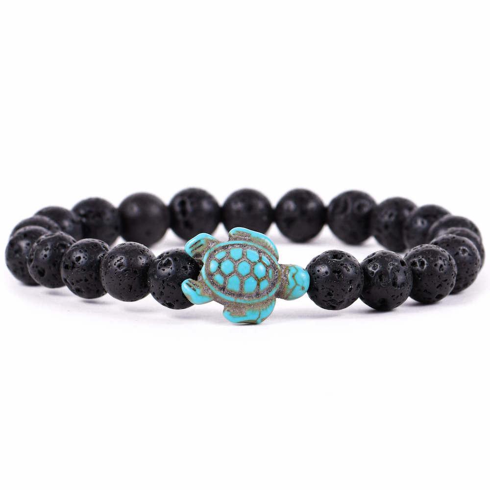 Fahlo - The Journey Bracelet - Tracks a Sea Turtle - Lava - W-JOUR-LAVA