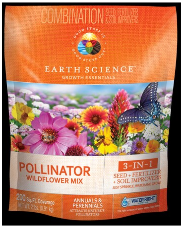 Earth Science - Earth Science Wildflower Pollinator Mix 2lb 200 sq ft - 83020026