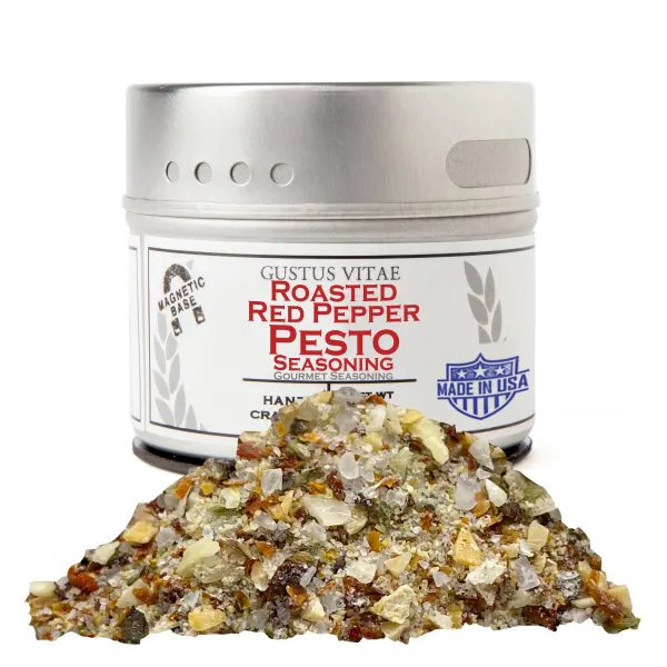 Gustus Vitae Roasted Red Pepper Pesto Seasoning - Tin DISSVF