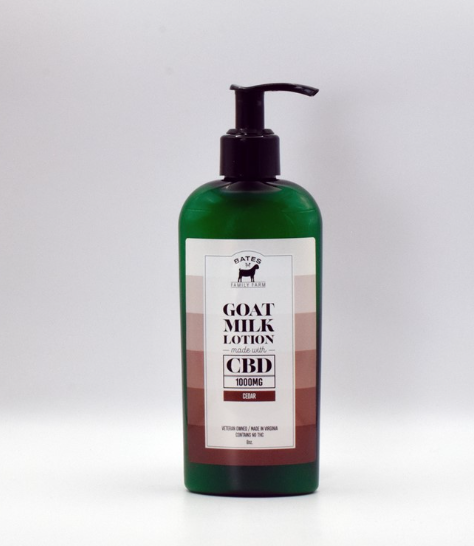 Bates Family Farm - 8oz CBD Goat Milk Lotion - Cedar 1000MG