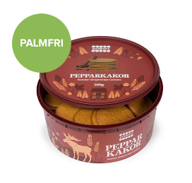 Nyakers  - Pepparkakor Swedish Gingersnap Cookies in Plastic Tub 300g - 64-BK302U