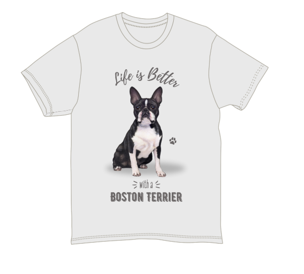 E & S Pets Comfort Threads Boston Terrier, T-shirts M 620-76-M