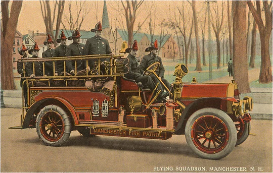 Found Image Press - FD-15 Postcard: Fire Truck, Manchester, New Hampshire FD-00015-PC2001-M