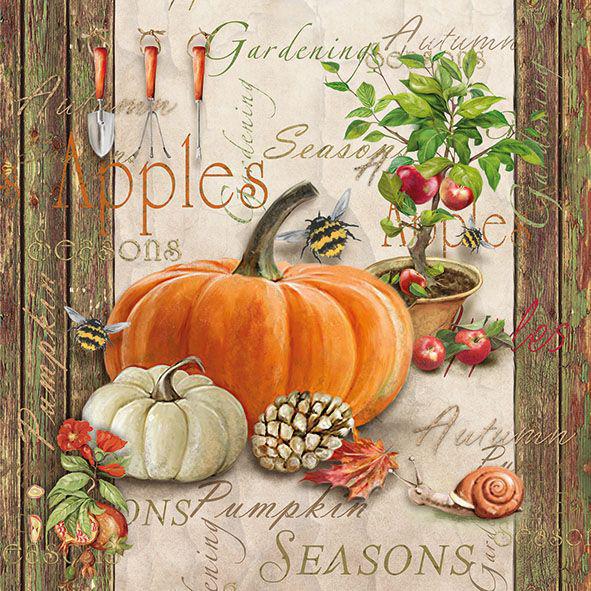 Ampelco Napkin Lunch Autumn Gardening 307-13312410