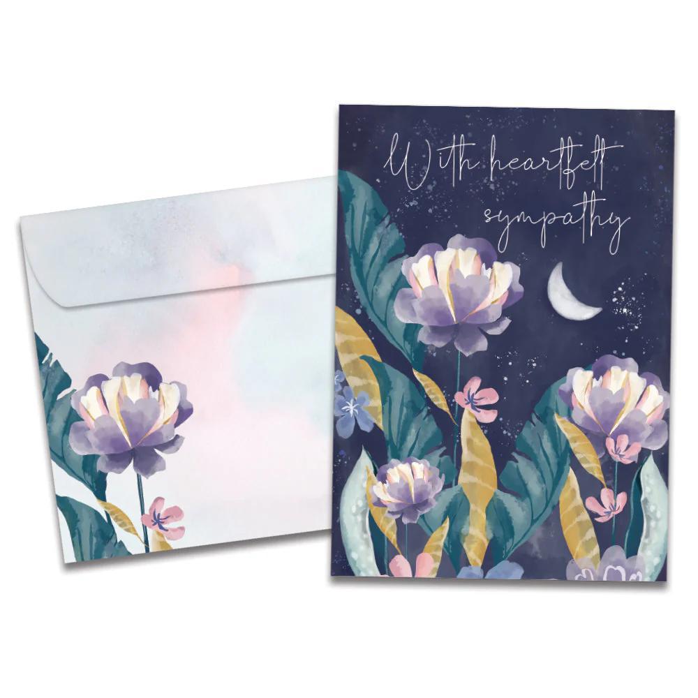 Tree-Free Greetings - Sympathy Card - Heartfelt Moon 21636