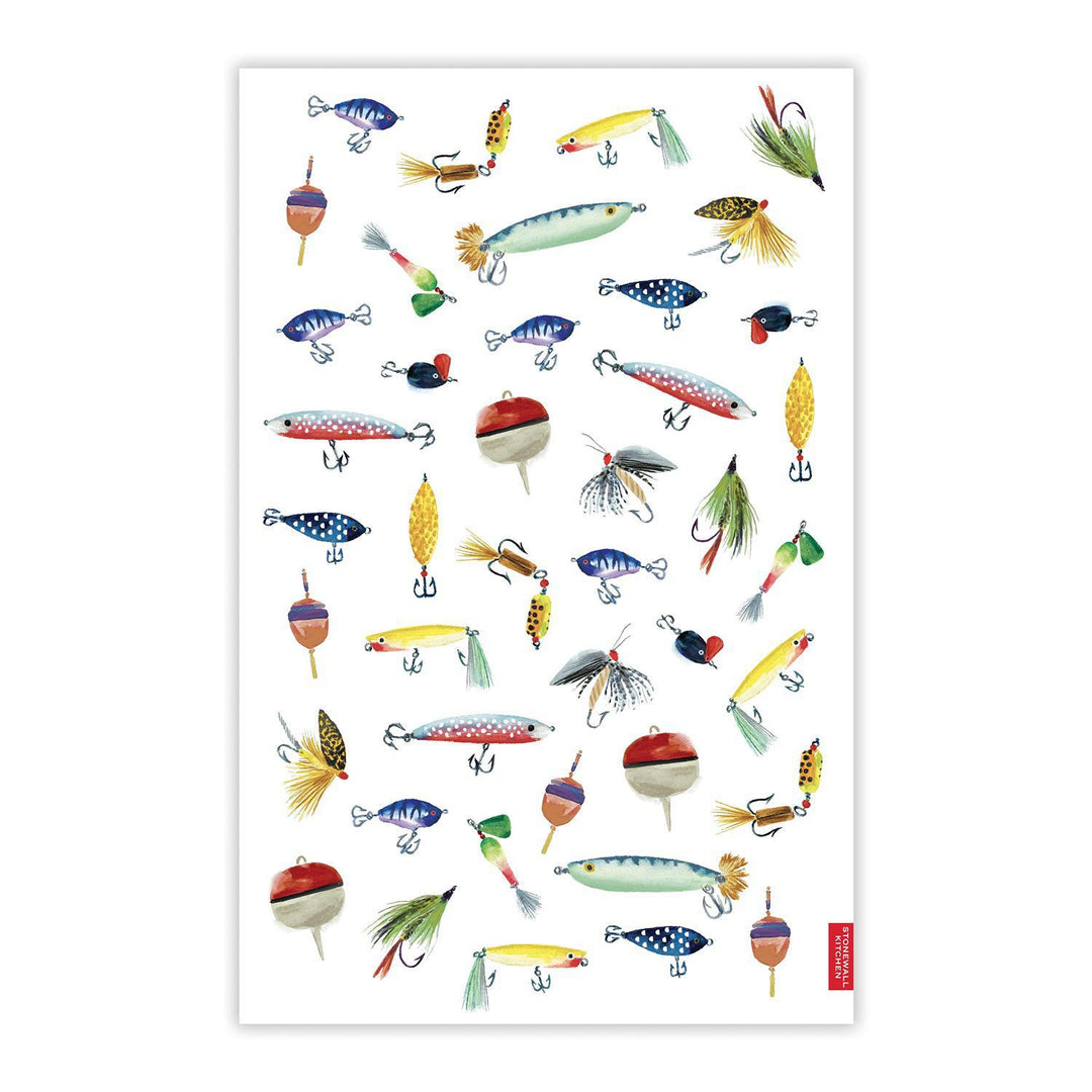 Stonewall Kitchen - Vintage Fishing Lures Tea Towel - 610884