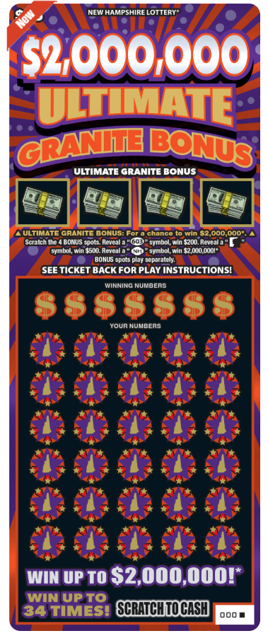 Scratch - $25 -  $2 Million Ultimate Granite Bonus - 1658