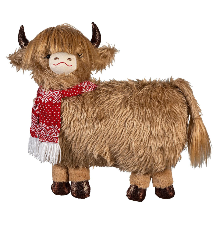 Evergreen - Woodland Storybook Table Décor Fabric Highland Cow - 8TAN585