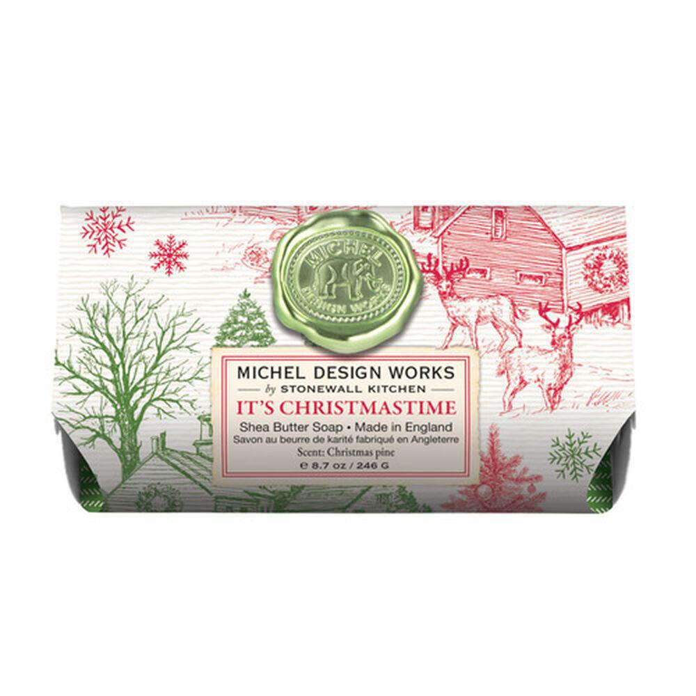 Stonewall Kitchen - Michel Design Works - It's Christmastime Large Bath Soap Bar - 802396