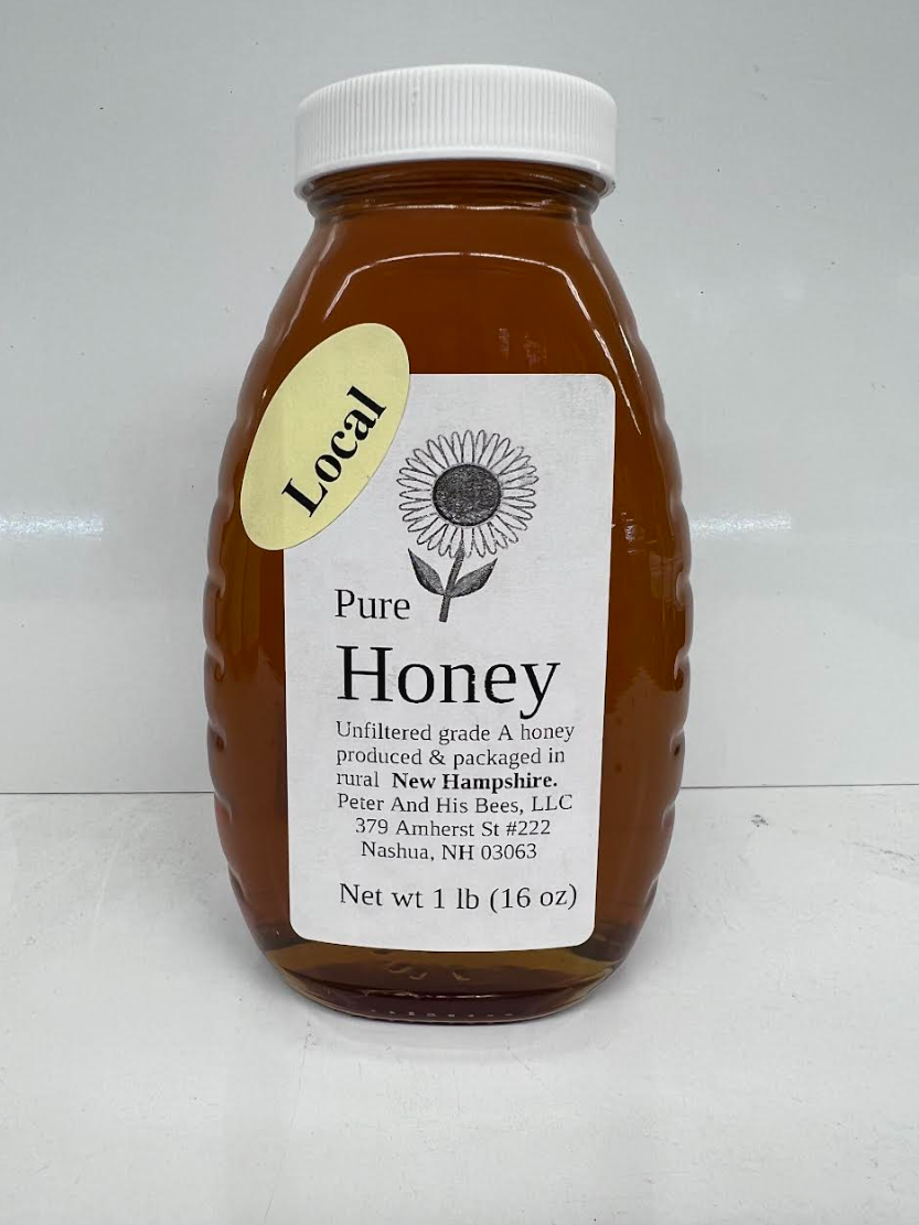 Peter And His Bees - 1 lb Jar Pure Local NH Honey