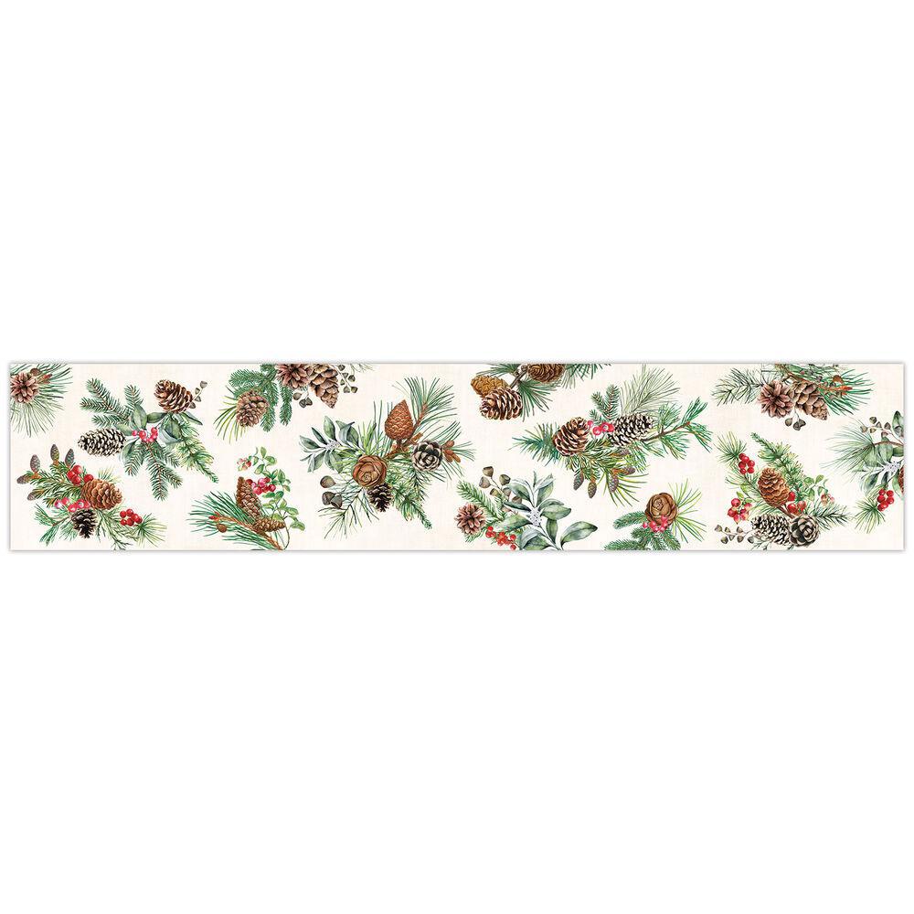 Stonewall Kitchen - Michel Design Works - White Spruce Cotton Table Runner - 840362