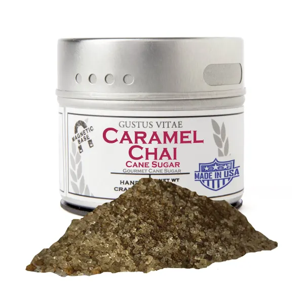 Gustus Vitae Caramel Chai Cane Sugar  Tin