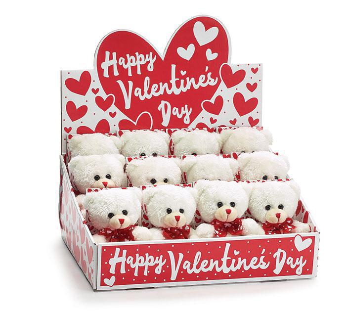4 1/2" Plush Valentine Bear Gift Box and Display 9731864