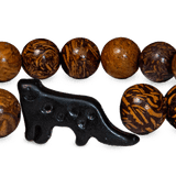 Fahlo - The Father's Day Ascent Bracelet - Tracks a Snow Leopard - Walnut (Black Charm)