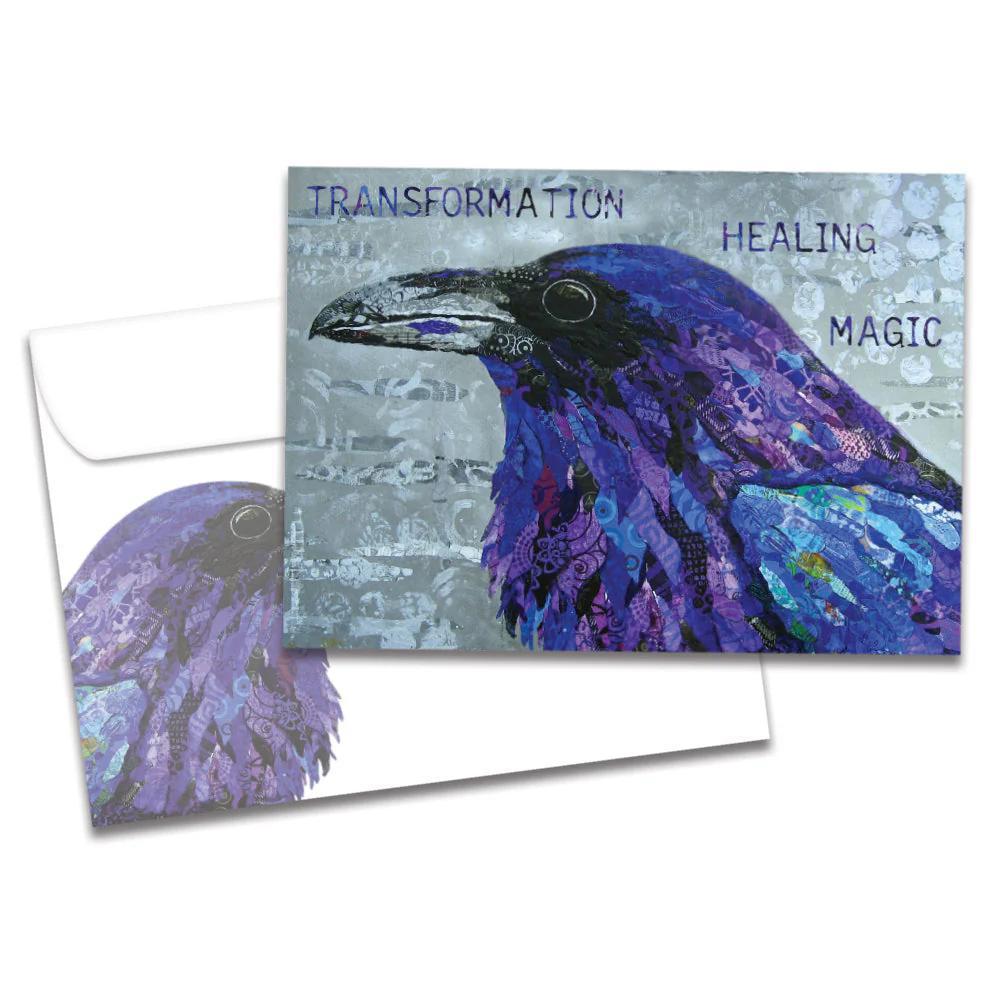 Tree-Free Greetings - Support & Encouragement Card - Healing Raven 17418