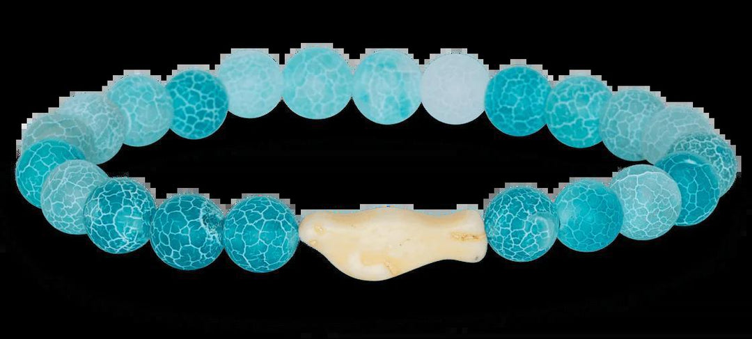 Fahlo - The Glide Bracelet - Tracks a Seal - Aqua Blue W-GLI-AQUA