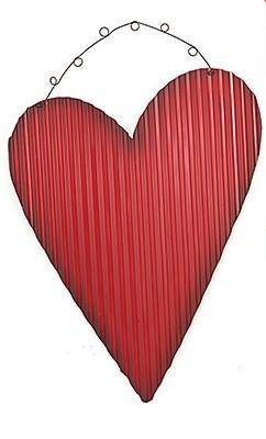 Burton & Burton - Corrugated Tin Heart Wall Hangings - Small 9727295