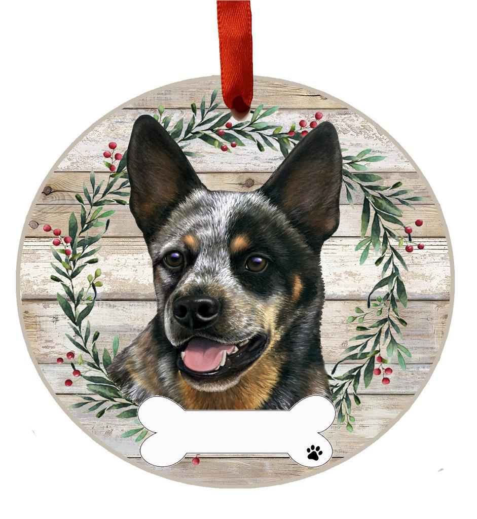 E&S Pets Australian Cattle Dog Ceramic Wreath Ornament 550-90