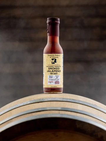 Butterfly Bakery VT - Rum Barrel Fermented Smoked Jalapeno Hot Sauce 5oz