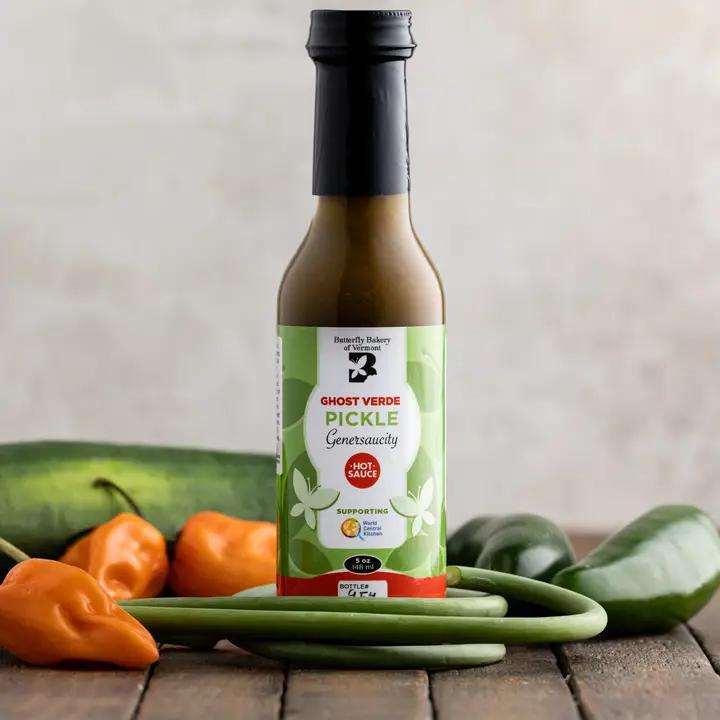 Butterfly Bakery VT - Ghost Verde Pickle Genersaucity Hot Sauce 5oz DISCOSVF