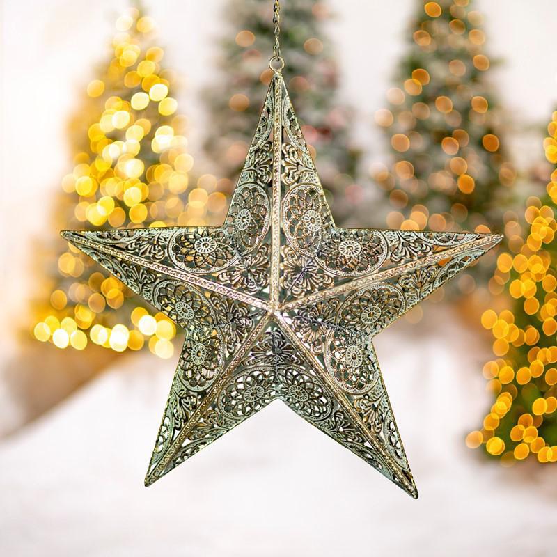 9" 3D Decorative Metal Star - ZR233029-E