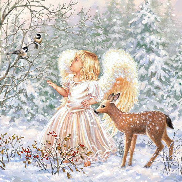 Ampelco Napkin Lunch Winter Angel 307-33313470
