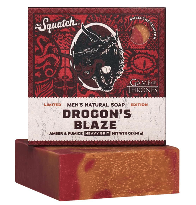 Dr. Squatch - Game of Thrones - Drogon's Blaze Bar Soap 5 oz BAR-DOB-01 DISVEN